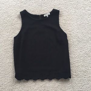 Sleeveless black top